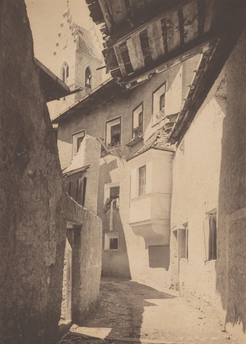 A Street in Sterzing, The Tyrol by Alfred Stieglitz, photograph, 1890