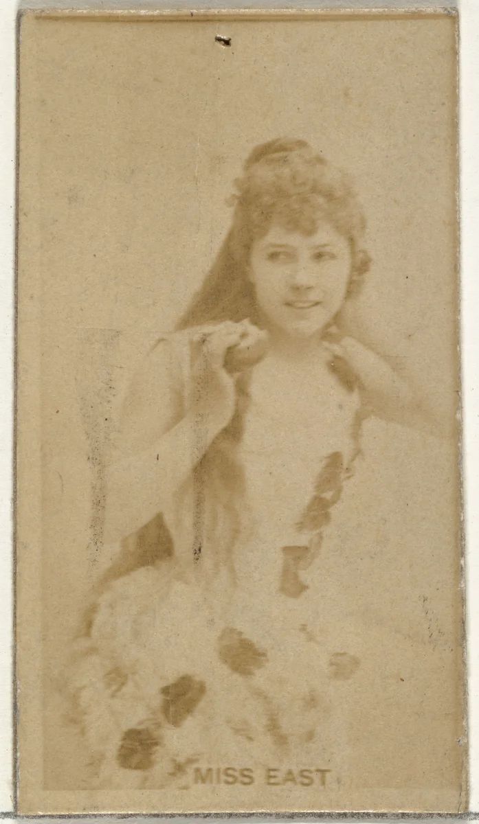 Miss East, from the Actors and Actresses series (N145-8) issued by Duke Sons & Co. to promote Duke Cigarettes by W. Duke, Sons & Co., photograph, 1890-1895