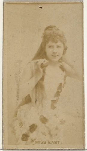 Miss East, from the Actors and Actresses series (N145-8) issued by Duke Sons & Co. to promote Duke Cigarettes by W. Duke, Sons & Co., photograph, 1890-1895