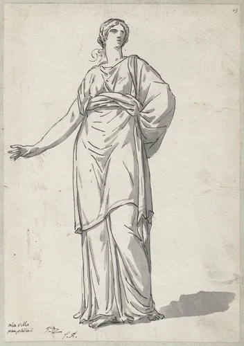 Woman from the Villa Pamphili by Jacques-Louis David, drawing, 1775-1780