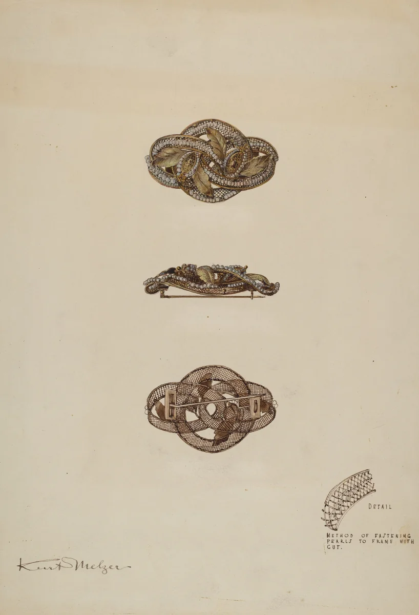 Brooch by Kurt Melzer, index of american design, 1937