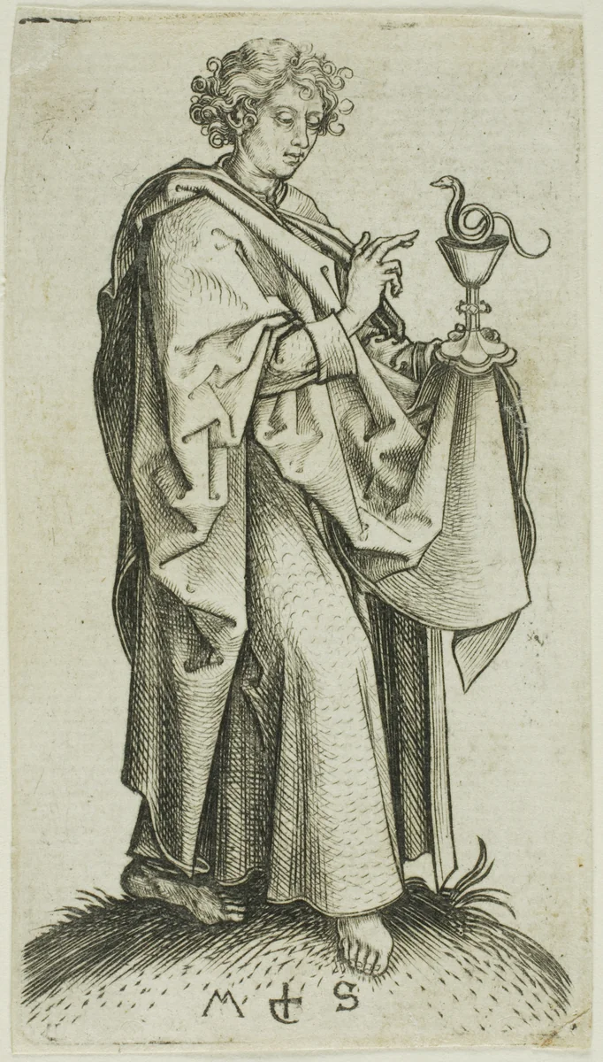 St. John, from Apostles by Martin Schongauer, print, 1450-1491