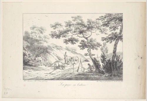 The Battery Group by Horace Vernet, print, 1812-1822