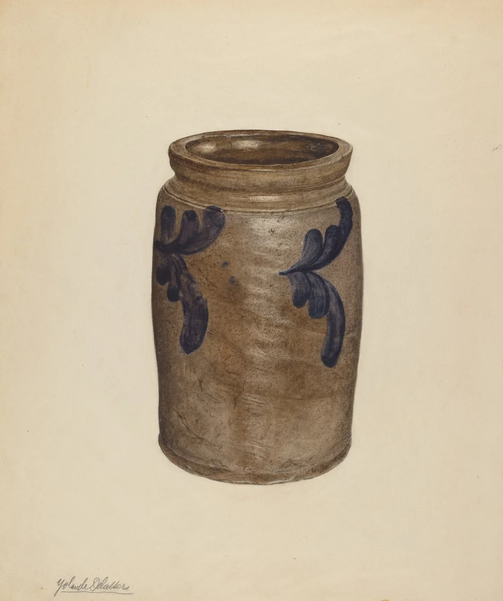 Jar by Yolande Delasser, index of american design, 1938