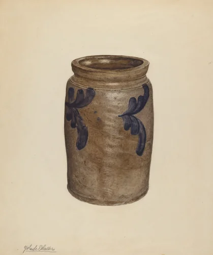 Jar by Yolande Delasser, index of american design, 1938