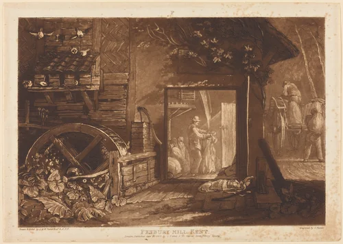 Pembury Mill, Kent by Joseph Mallord William Turner, print, 1808