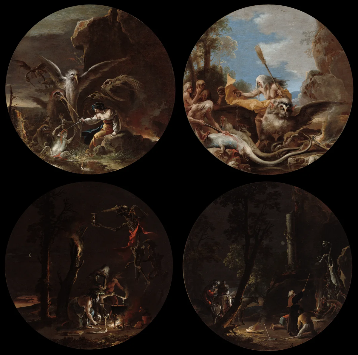 Scenes of Witchcraft by Salvator Rosa, painting, 1640-1654