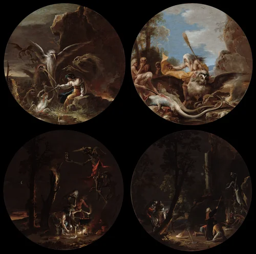 Scenes of Witchcraft by Salvator Rosa, painting, 1640-1654
