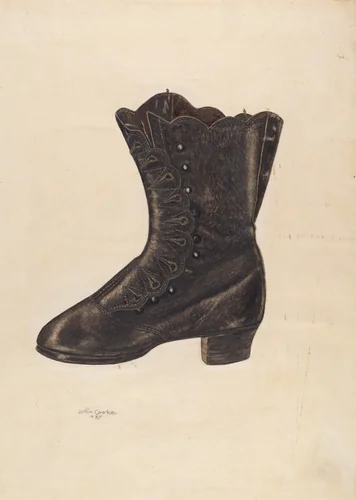 Woman's Shoe by John Cooke, index of american design, 1937