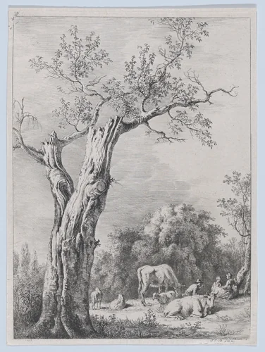 Spring, after a drawing completed in Saint-Chamond by Jean Jacques de Boissieu, print, 1795