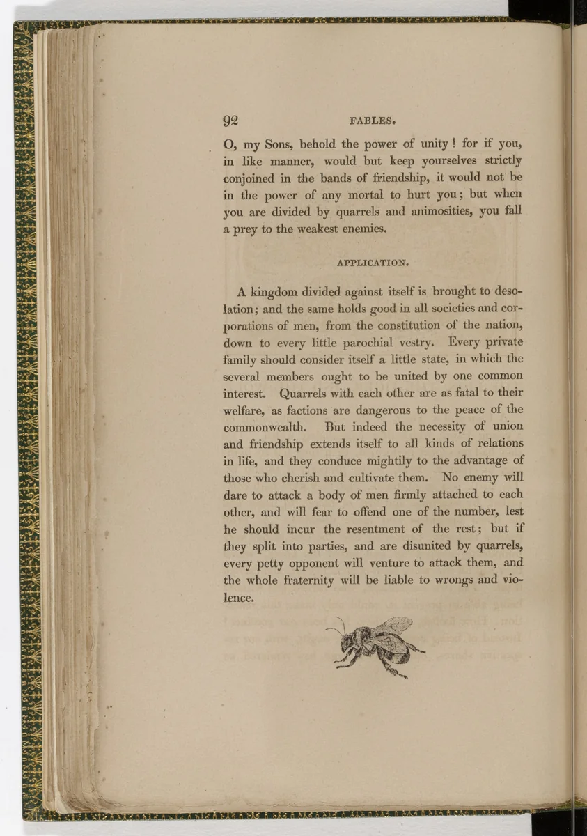 Tailpiece (page 92) from The Fables of Aesop by Thomas Bewick, illustrated book, 1818