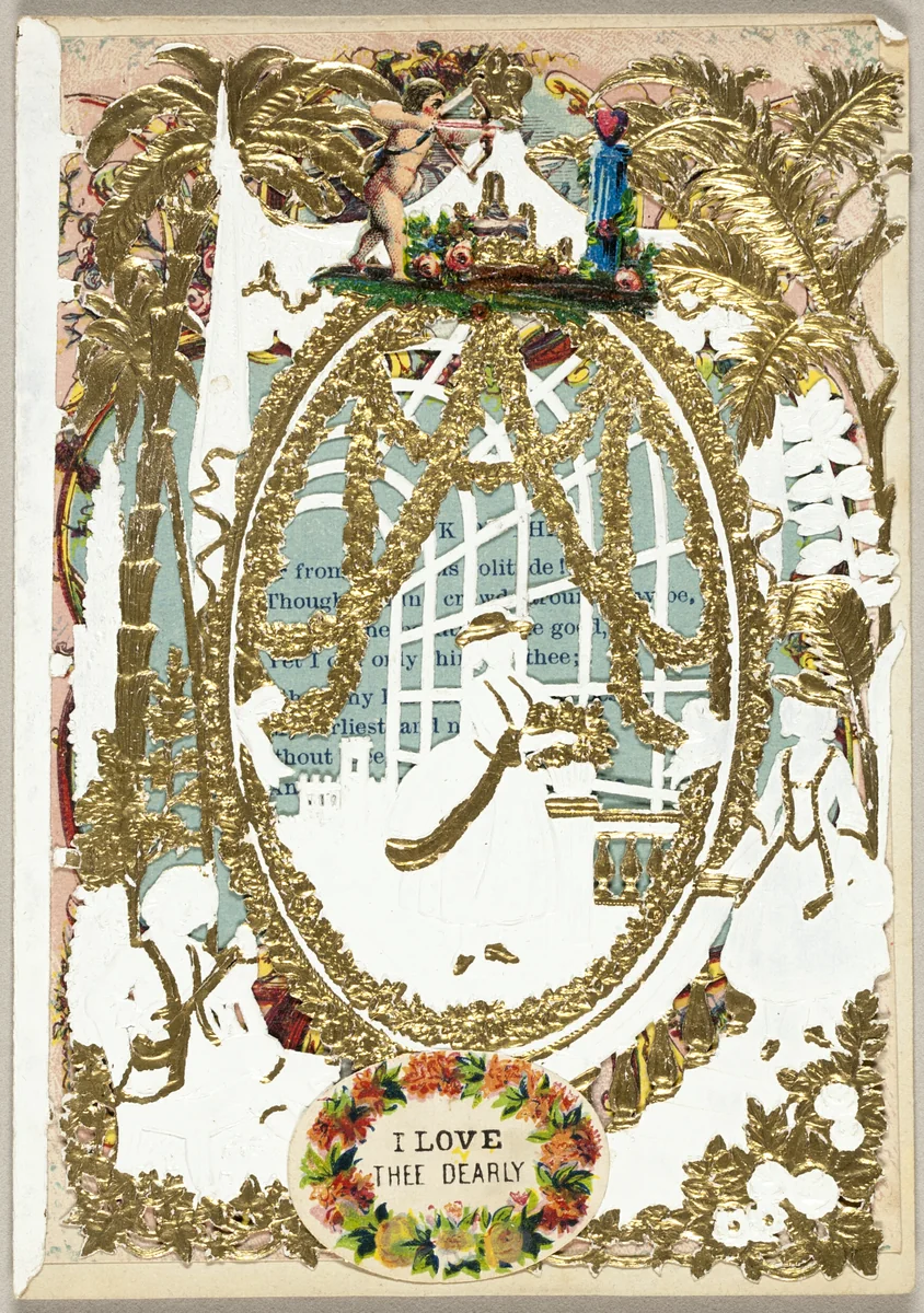 I Love Thee Dearly (Valentine) by Unknown Artist, other, 1855-1859