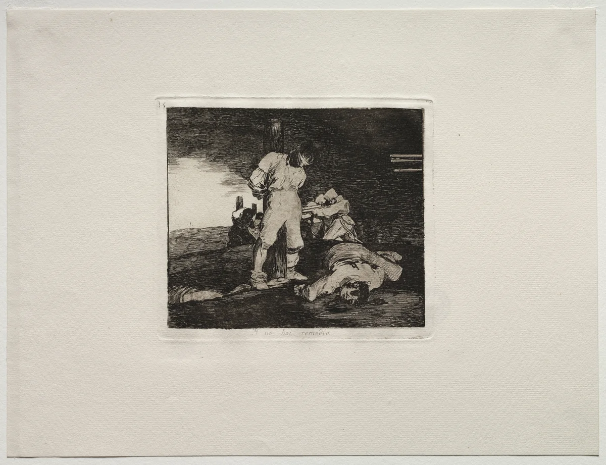 The Horrors of War: And There's No Help For It by Francisco de Goya, print, 1810-1820