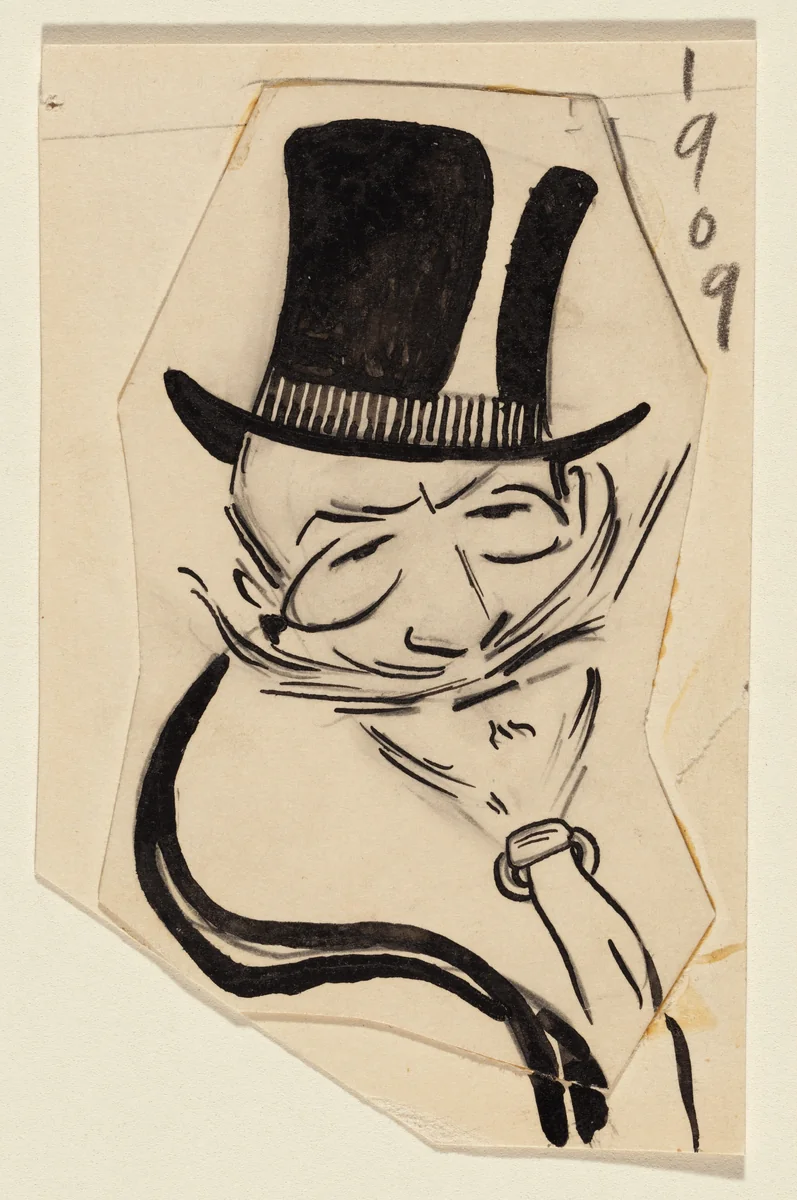 Self-Portrait by William Merritt Chase, drawing, 1909