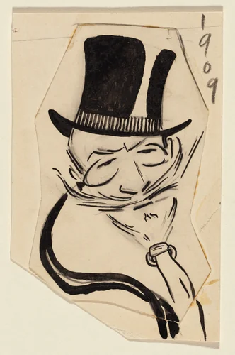 Self-Portrait by William Merritt Chase, drawing, 1909