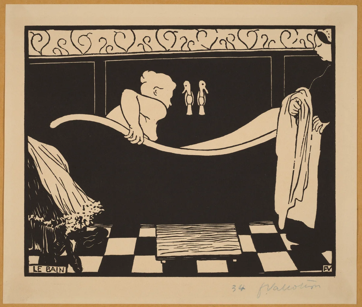 Le Bain (The Bath) by Félix Vallotton, print, 1894