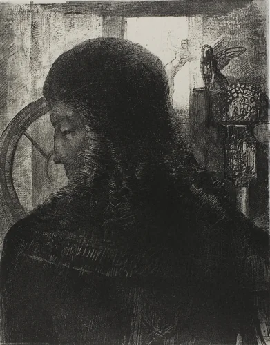 Old Knight by Odilon Redon, print, 1896