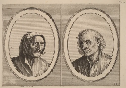 "Foockel Frons-muyl" and "Pietje Hard-loop" by Lucas van Doetechum, print, 1564-1565