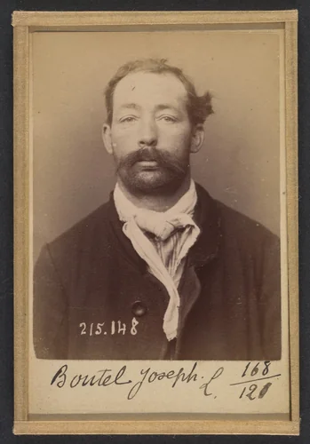 Boutel. Joseph. Louis. 34 ans, né à Bonnay (Eure). Corroyeur. Anarchiste. 5/3/94. by Alphonse Bertillon, photograph, 1894
