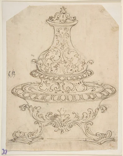 Design for a Vessel by Giovanni Battista Foggini, drawing, 1652-1725