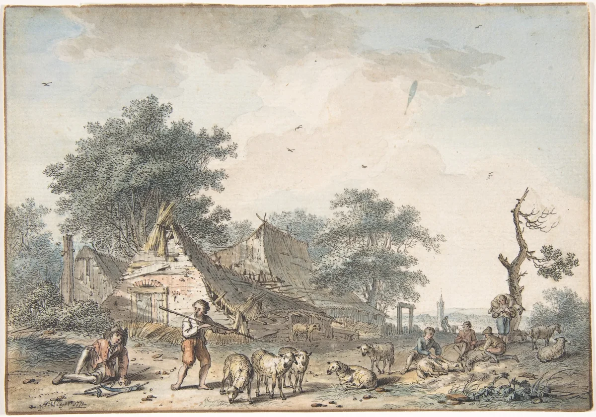 June by Hendrik Meijer, drawing, 1772