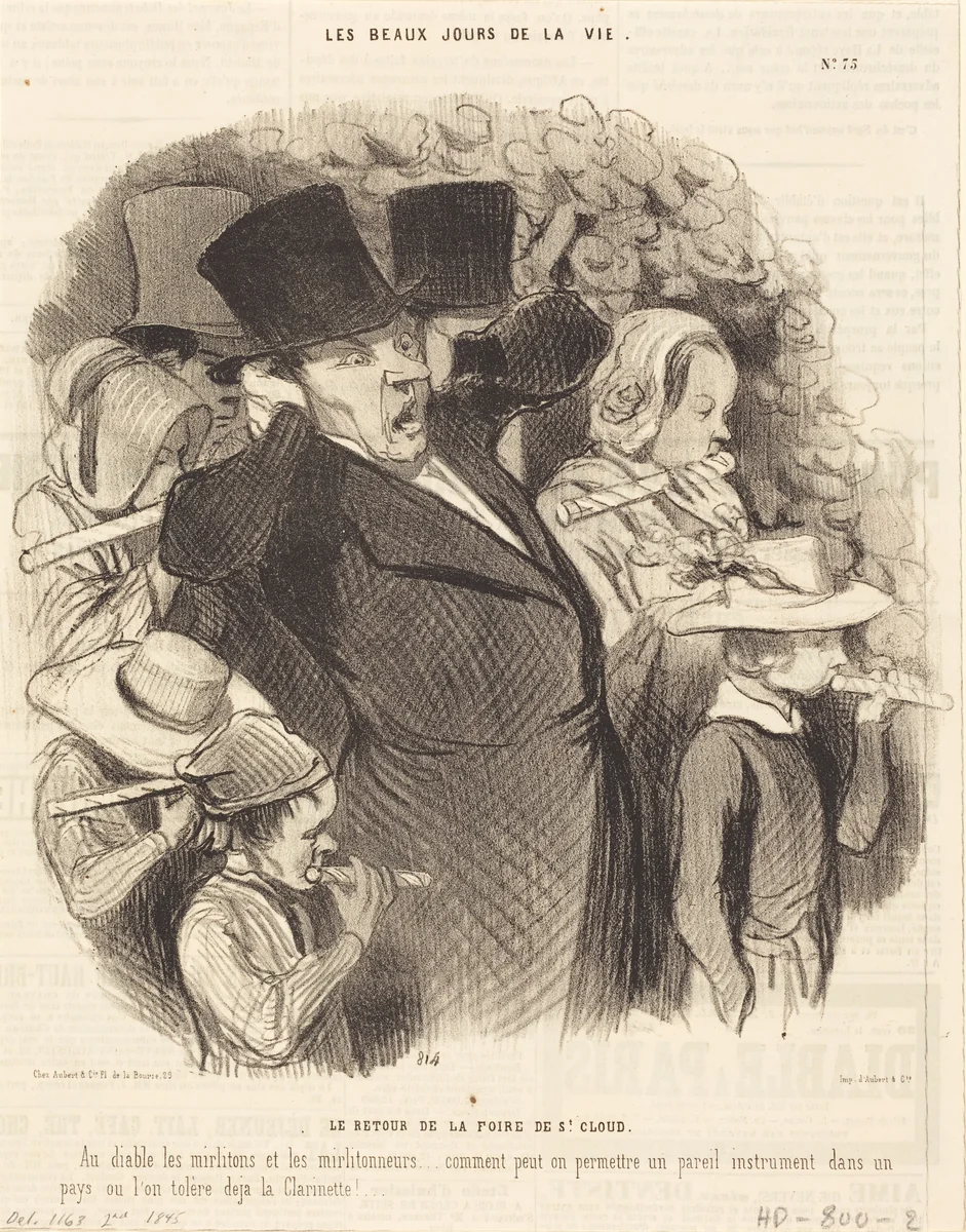 Le Retour de la foire de Saint-Cloud by Honoré Daumier, print, 1845