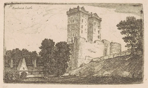 Borthwick Castle by John Clerk, print, 1765-1775