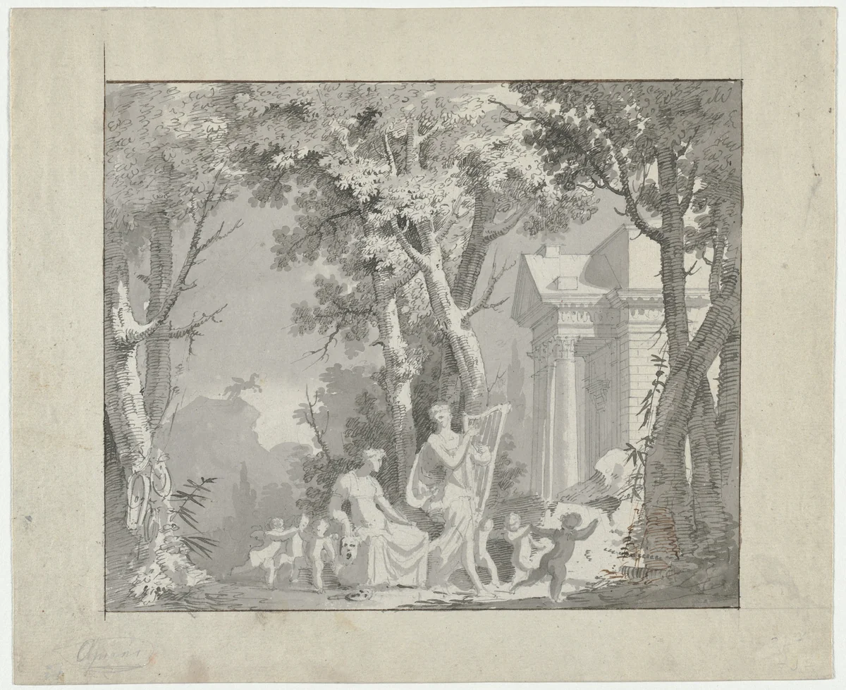 Classical Scene by Francisco Vieira, drawing, 1775-1800