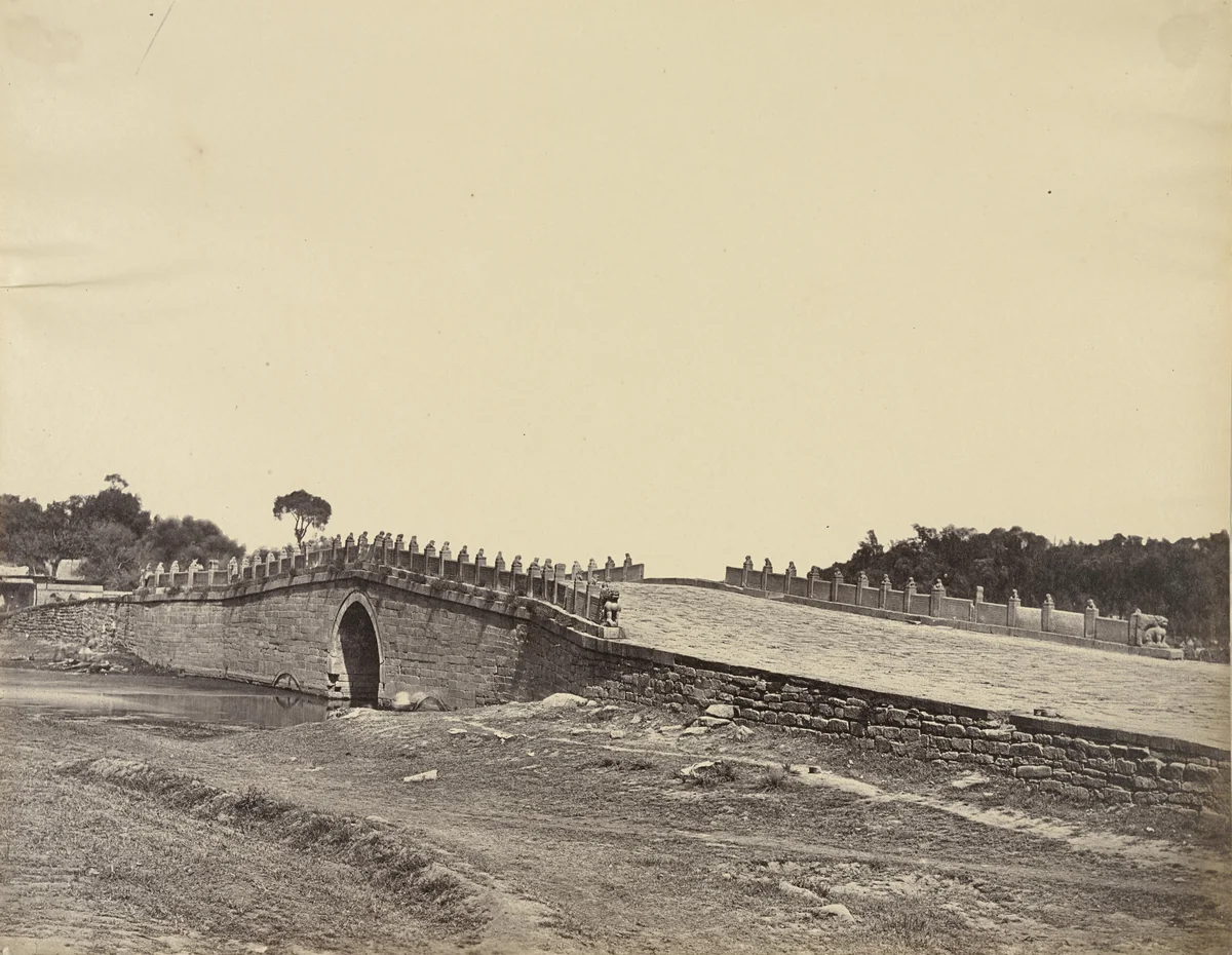 Bridge of Palichian, the Scene of the Fight with Imperial Chinese Troops by Felice Beato, photograph, 1860