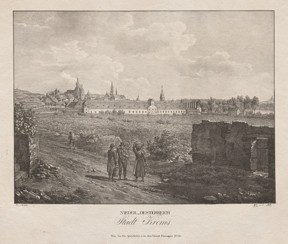 Nieder-oesterreich, Stadt Krems by Jakob Alt, print