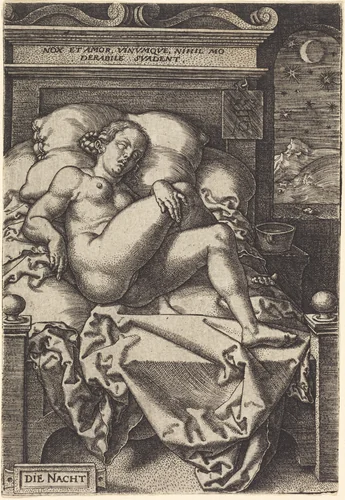The Night by Heinrich Aldegrever, print, 1553