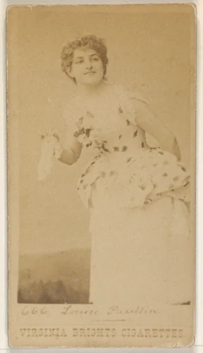 Card 666, Louise Paullin, from the Actors and Actresses series (N45, Type 1) for Virginia Brights Cigarettes by Allen & Ginter, photograph, 1885-1891