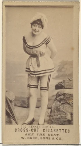 Card Number 302, Bessie Royal, from the Actors and Actresses series (N145-3) issued by Duke Sons & Co. to promote Cross Cut Cigarettes by W. Duke, Sons & Co., photograph, 1880-1889