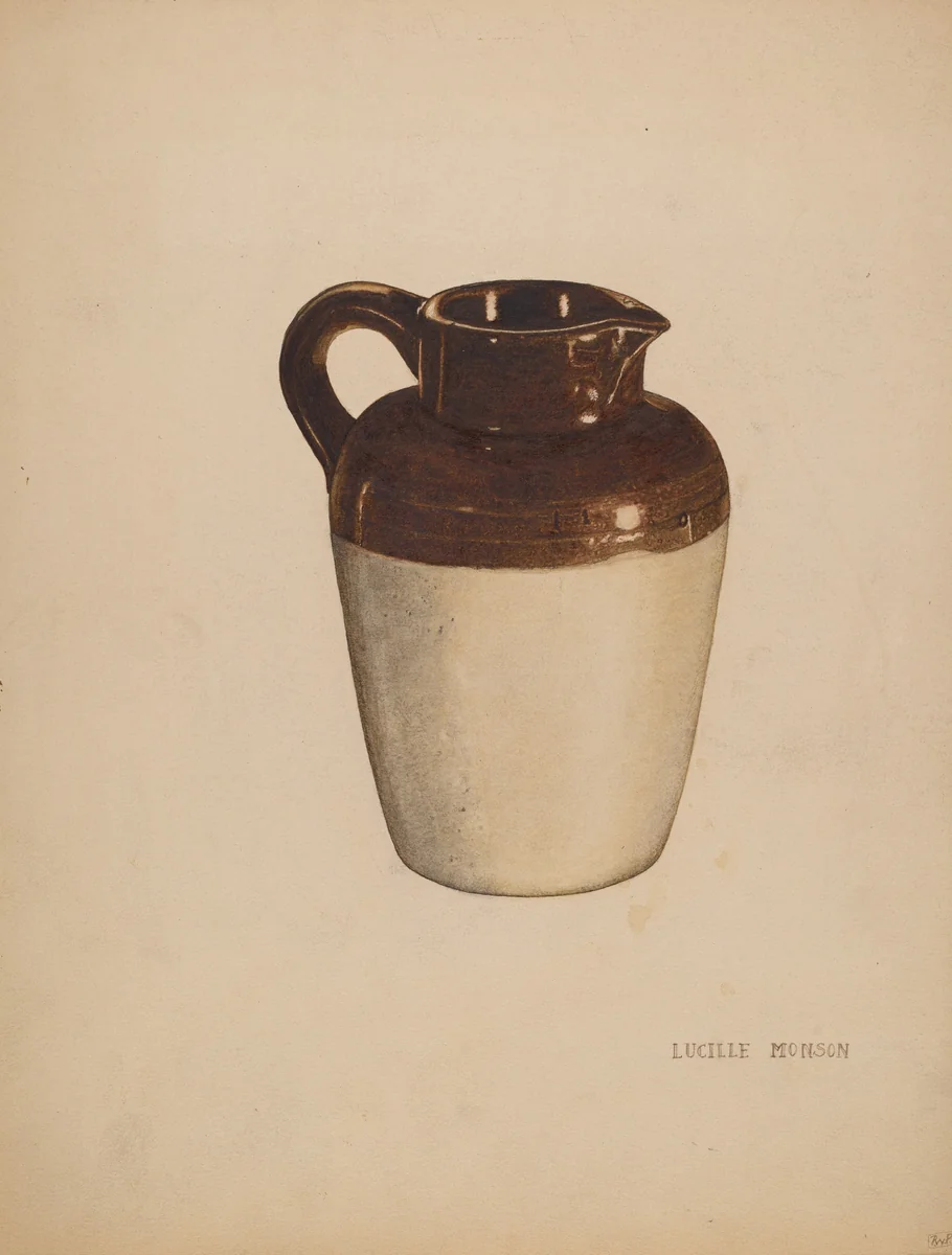 Crockery Pitcher by Lucille Manson, index of american design, 1940