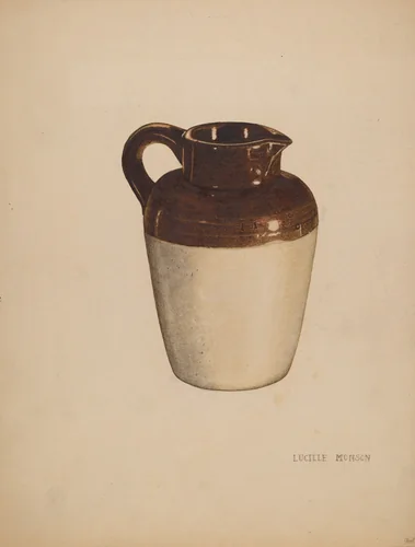 Crockery Pitcher by Lucille Manson, index of american design, 1940