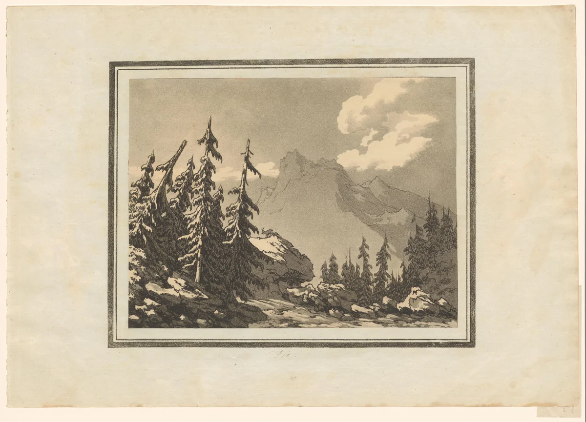 Fir by John Robert Cozens, print, 1789