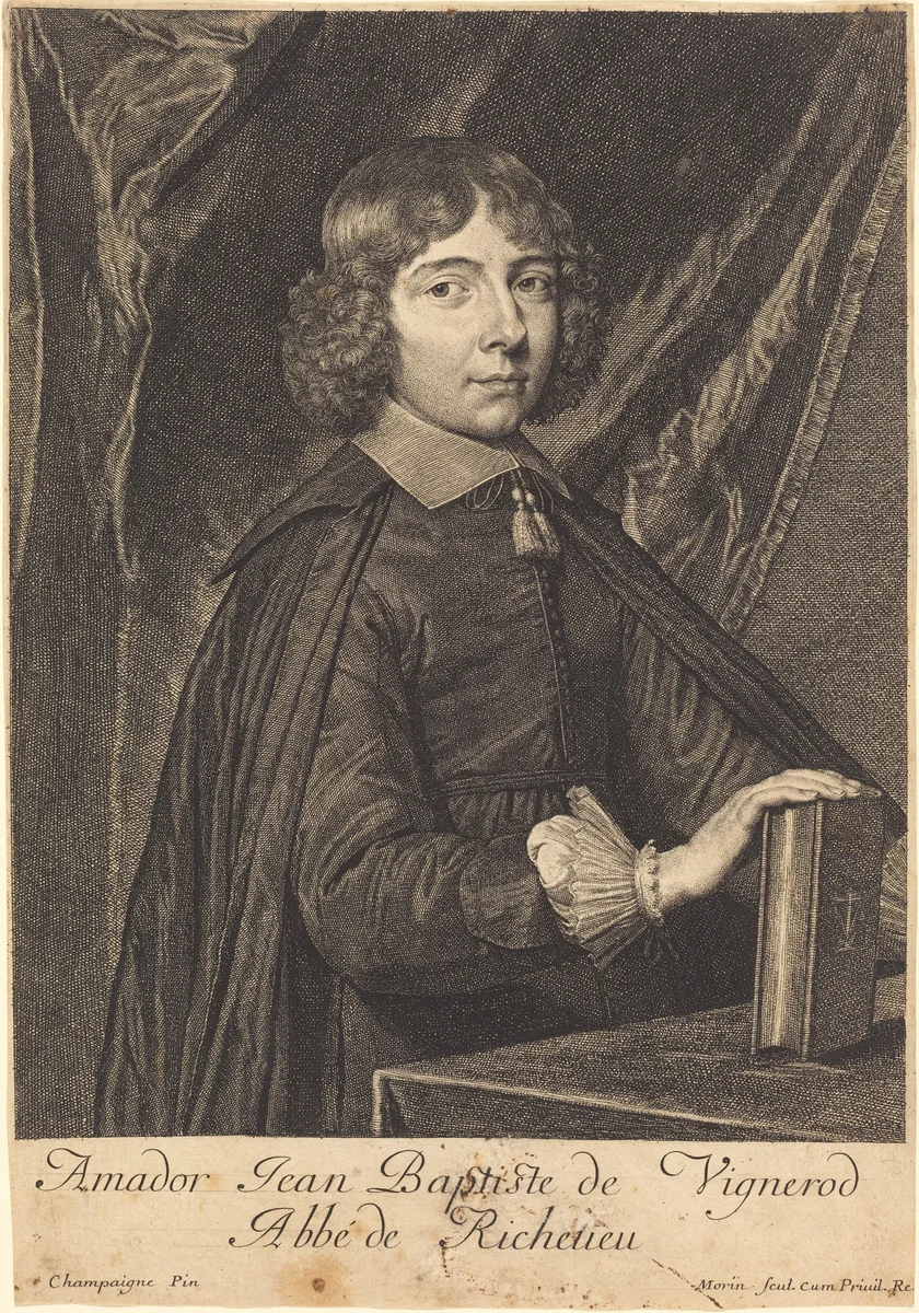 Jean Baptiste Amidor Vignerod by Jean Morin; Philippe de Champaigne, print, 1600-1650