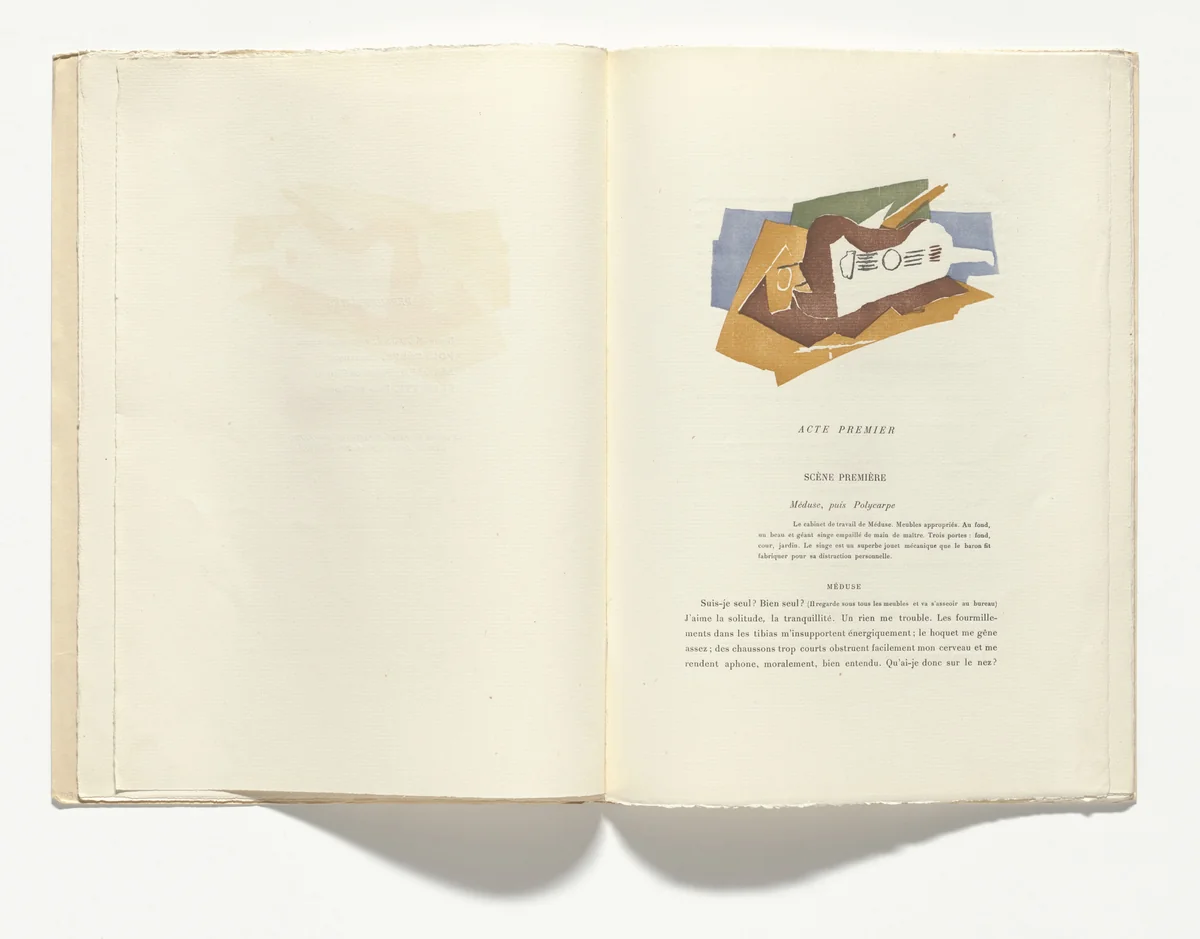 Headpiece (folio 5) from Le Piège de Méduse (The Ruse of Medusa) by Georges Braque, illustrated book, 1921