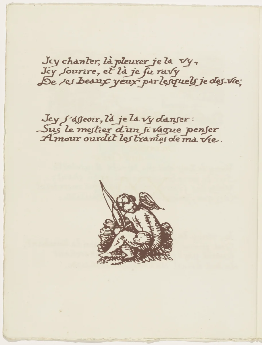 Tailpiece (folio 65 verso) from Les Amours (The Loves) by Émile Bernard, illustrated book, 1915