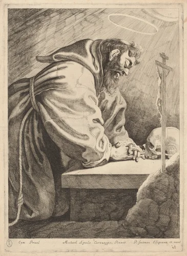 Saint Francis by Pieter Claesz. Soutman, print, 1620-1657
