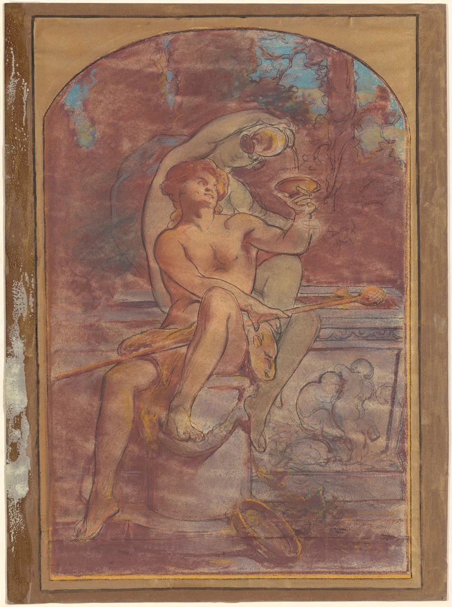 Bacchus by John Singer Sargent, drawing, 1874-1880