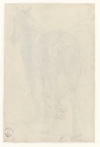 Schets van een zittende koe by Pieter van Bloemen, drawing, 1667-1720