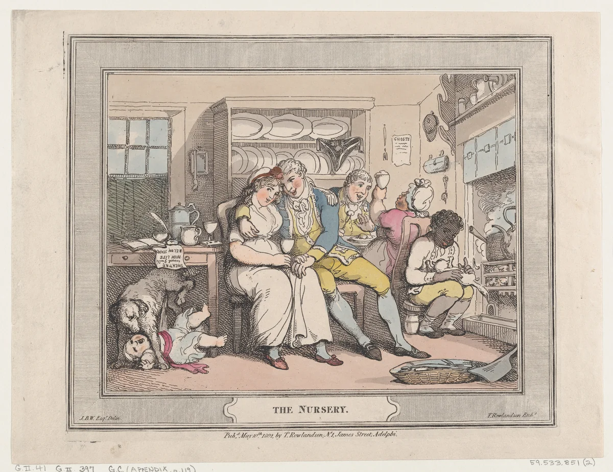 The Nursery by Thomas Rowlandson, print, 1802