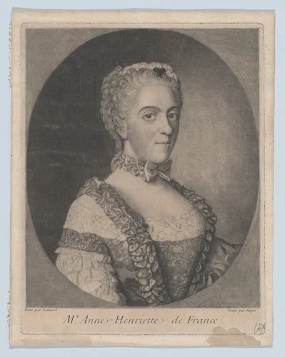Portrait of Mme. Anne-Henriette de France by François Xavier Vispré, print, 1750