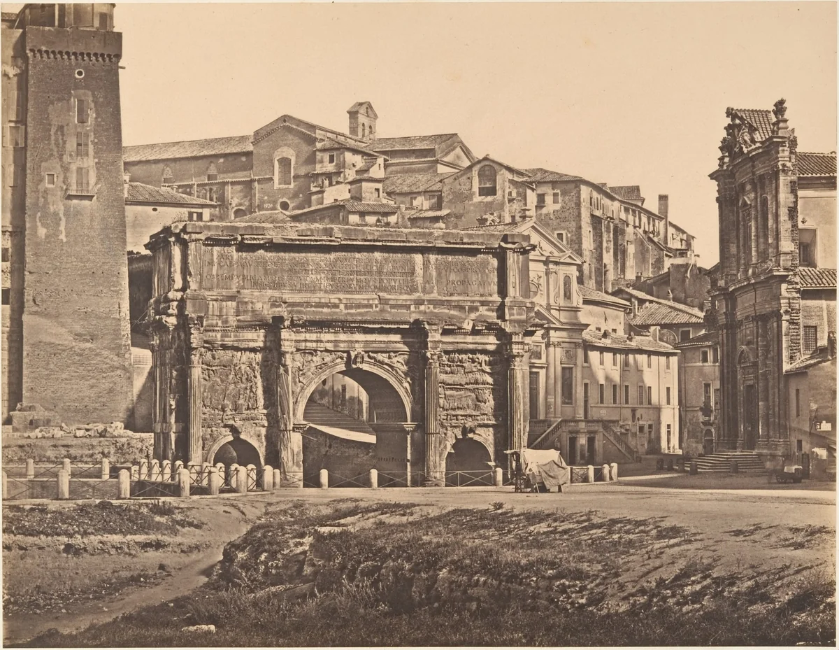 Arco di Settimio Severo by Eugène Constant, photograph, 1848-1852