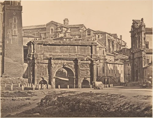 Arco di Settimio Severo by Eugène Constant, photograph, 1848-1852