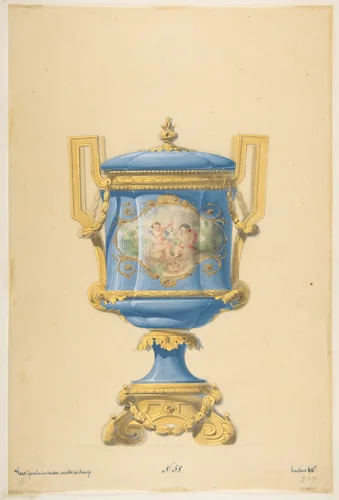 Design for an Urn by anonymous, drawing, 1800-1899