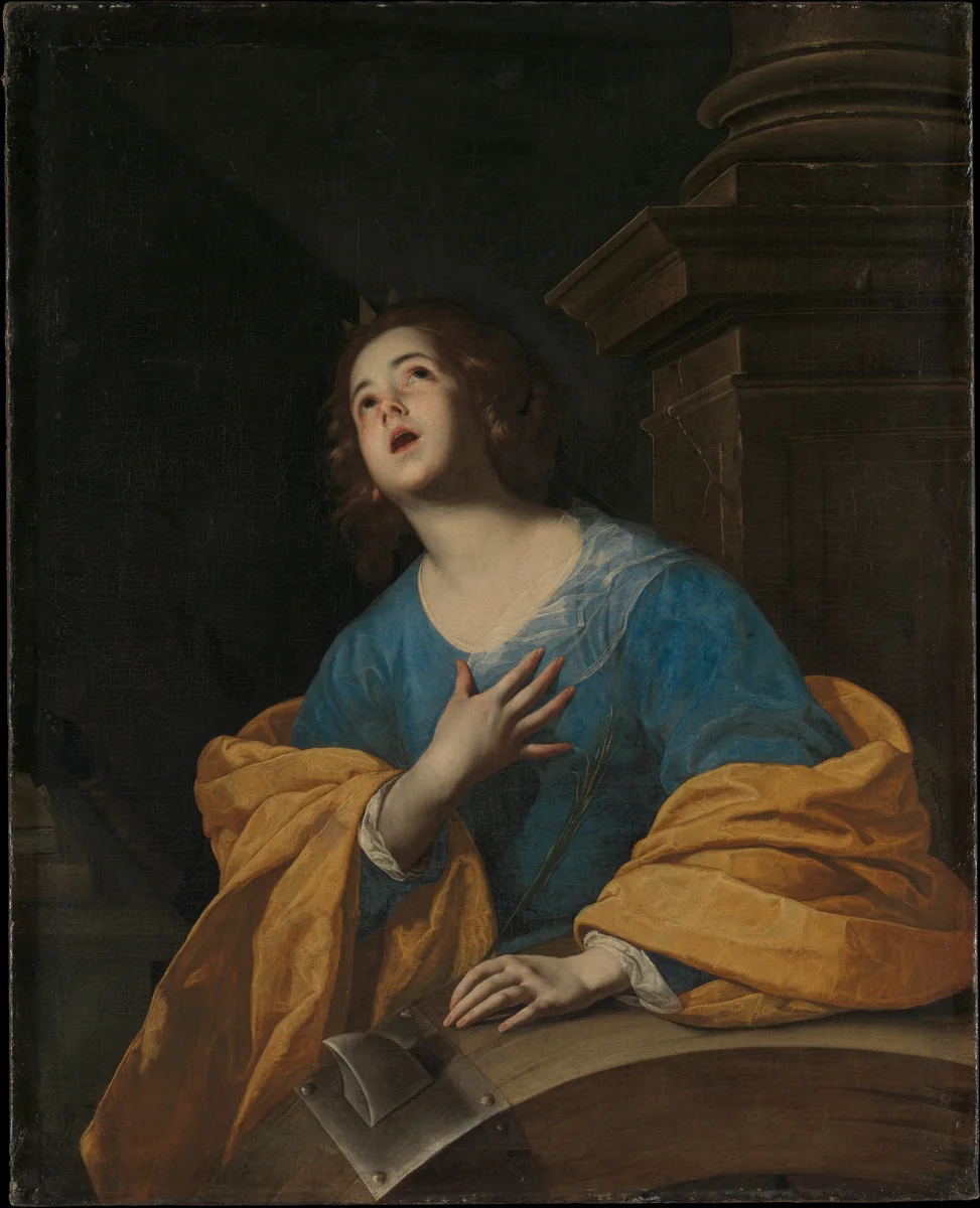 Saint Catherine of Alexandria by Bernardo Cavallino, painting, 1636-1654