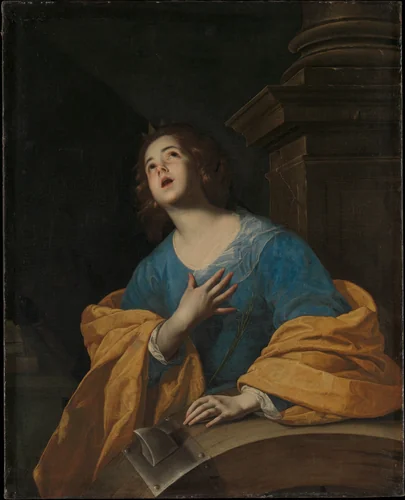 Saint Catherine of Alexandria by Bernardo Cavallino, painting, 1636-1654