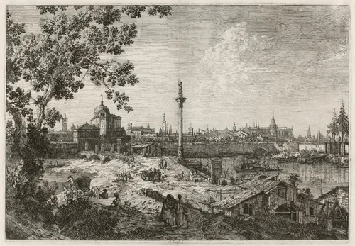 Imaginary View of Padua by Canaletto, print, 1735-1746